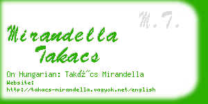 mirandella takacs business card